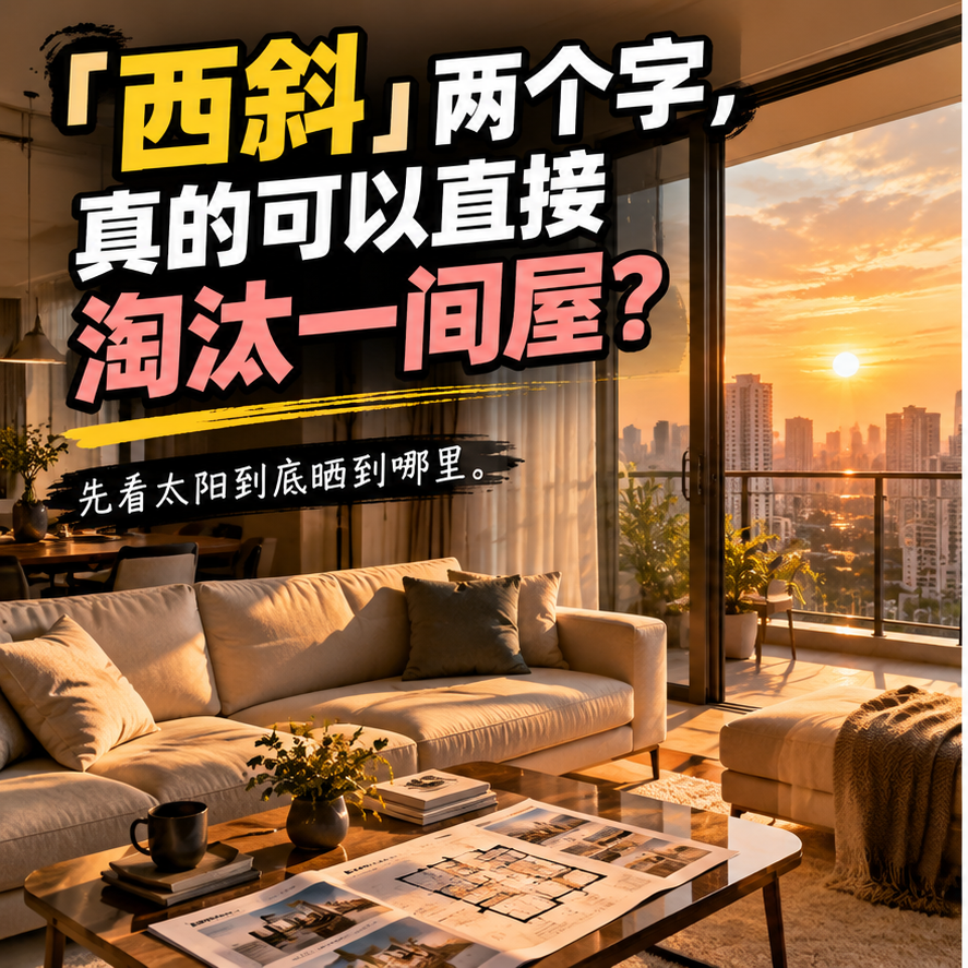 有瓦风水 Guide 02：西斜不好，所以向西的屋全部不能买？