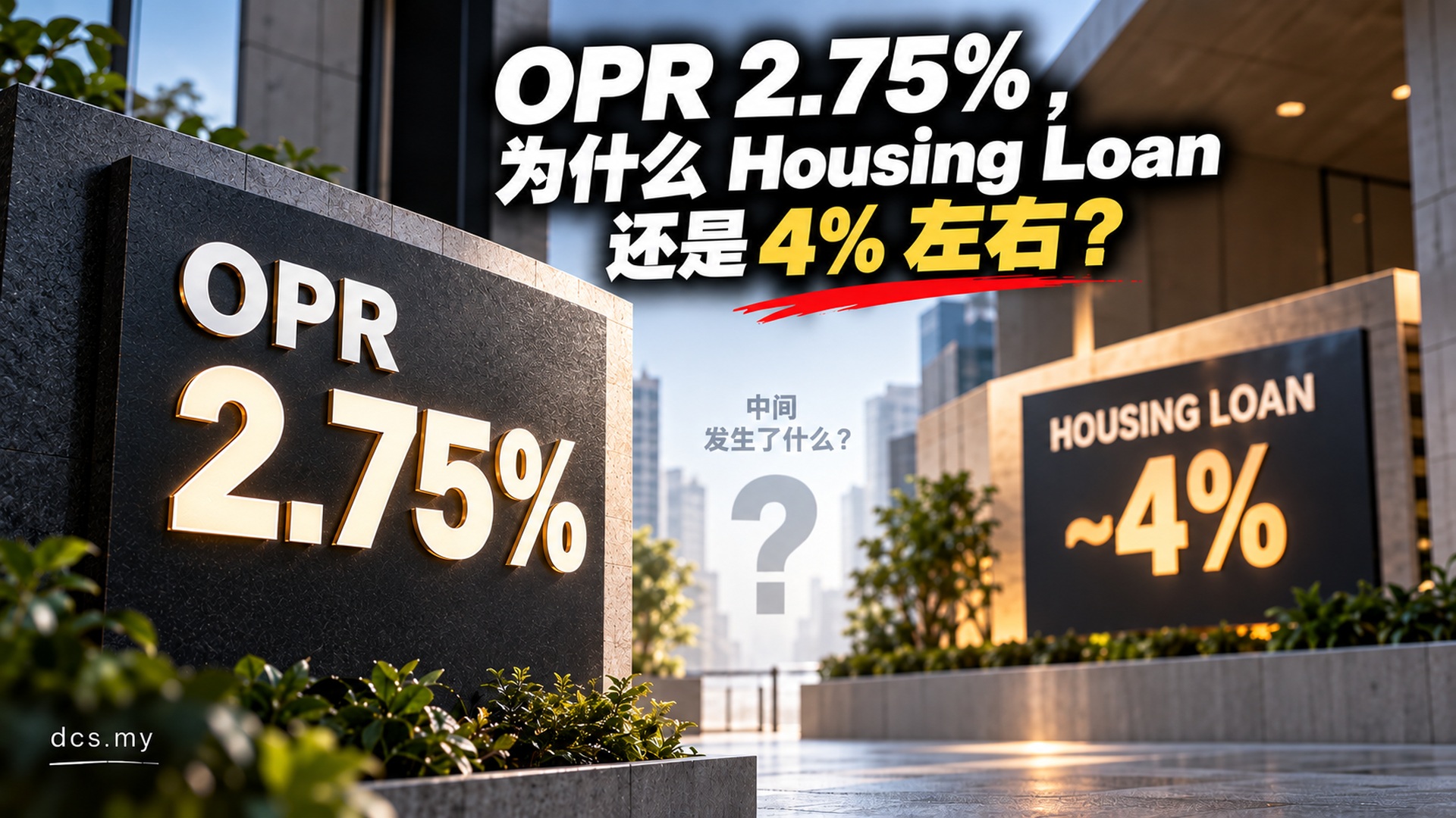 OPR 2.75%,为什么 Housing Loan 还是 4% 左右?