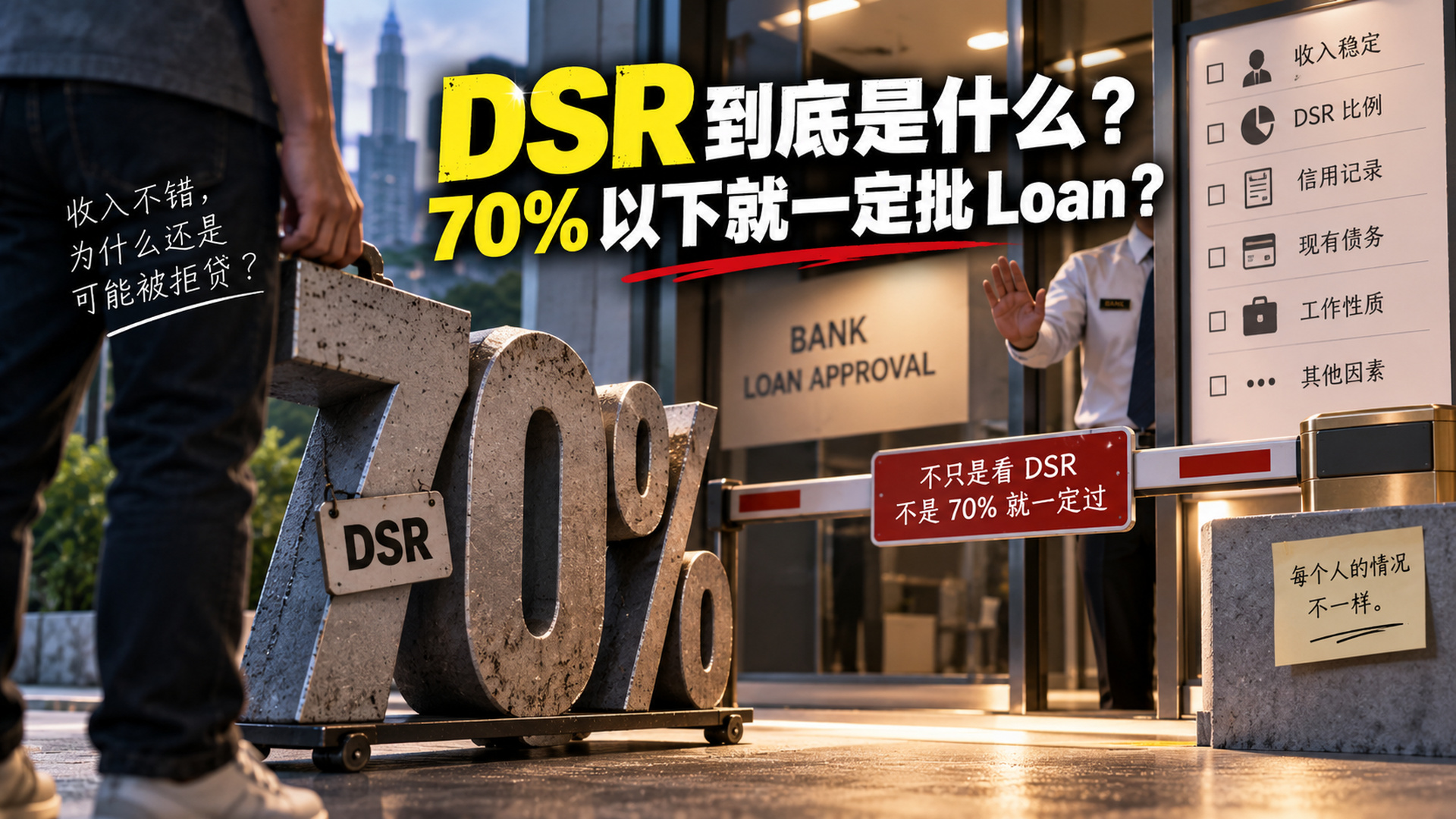 DSR 到底是什么?70% 以下就一定批 Loan?|Property Guide Cover