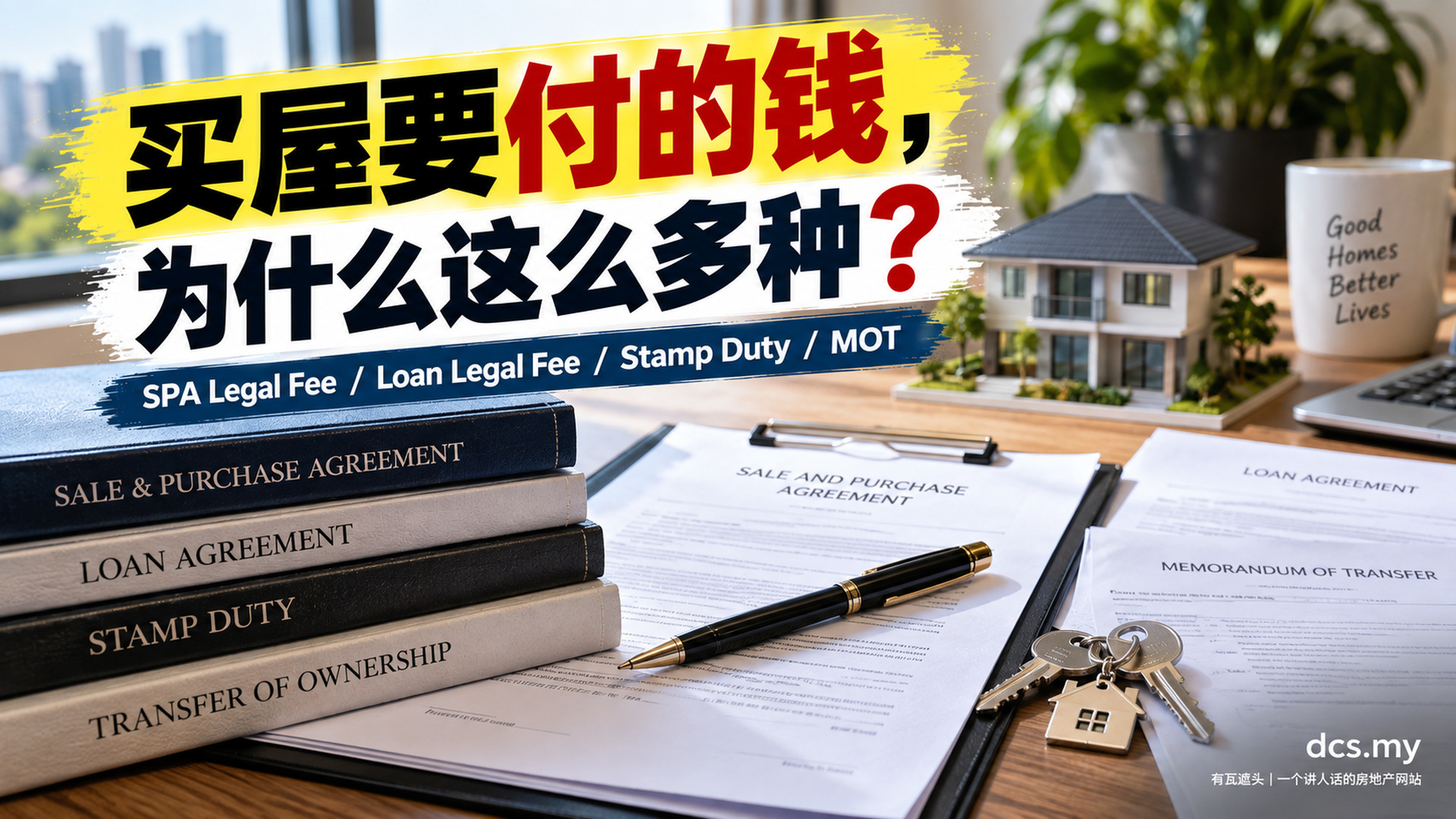 SPA Legal Fee、Loan Legal Fee、Stamp Duty、MOT 到底差在哪里？