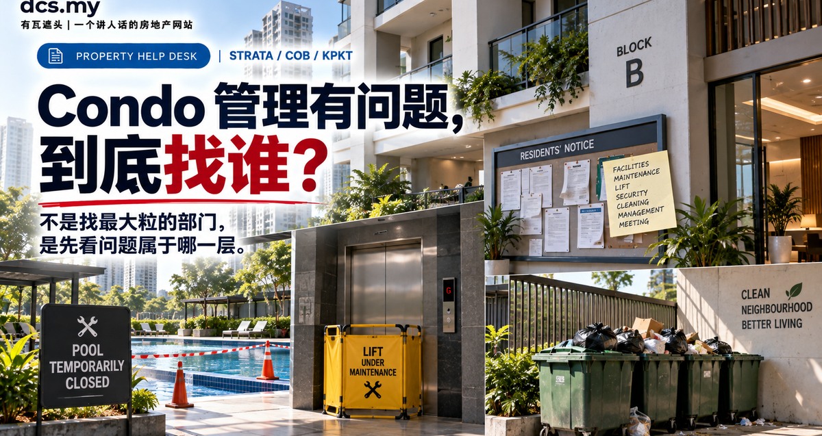Condo 管理有问题，到底找谁？Strata / COB / KPKT 办事指南封面