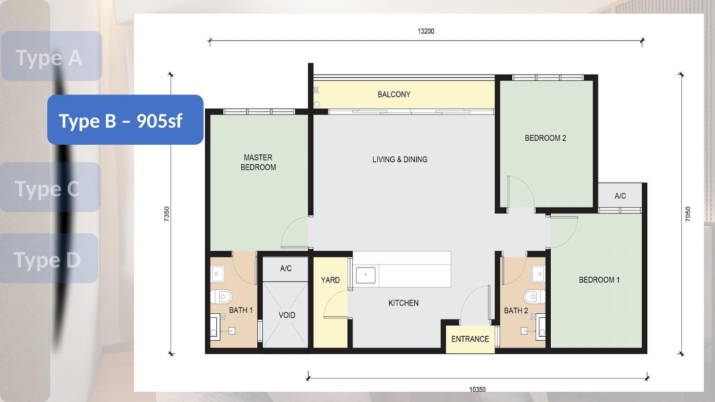 Type B official floor plan
